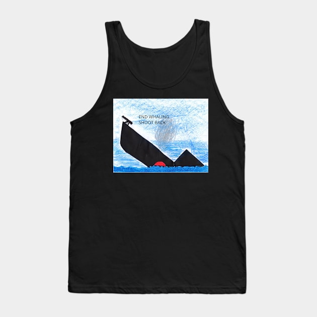 END WHALING Tank Top by IMMORTALITY UNIVERSITY STUDENT FASHIONS